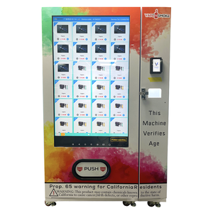 Micron E-cigarette vending machine with big touch screen, and it can hold 800~1000 vapes, 55 inch touch screen can upload advertisements and pictures